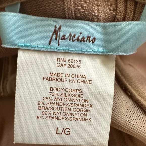 Vintage 90’s Marciano Tan Lace Shapewear Dress - Picture 3 of 8